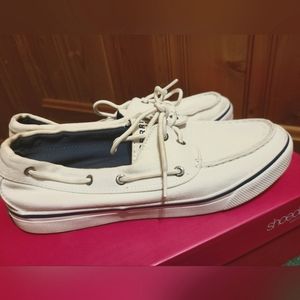 SPERRY TOP SIDER WHITE SHOES SIZE 8.5